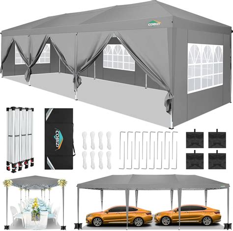 Amazon.com : COBIZI 10x30 Pop Up Canopy with 8 Sidewalls, .